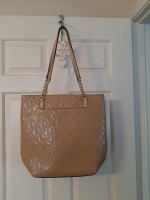 Michael Kors Tan Patent Leather Tote Bag Purse LIKE NEW