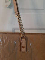 Michael Kors Tan Patent Leather Tote Bag Purse LIKE NEW