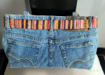 Women's Denim Handmade Lined Purse Shoulder Bag Folk Art Calvin Klein