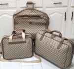 Vintage Gucci GG Supreme 3 piece briefcase luggage travel bag set