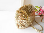 💋Glamorous Whiting & Davis Gold Mesh Bag ♡ Gold Evening Bag♡
