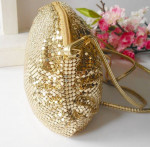 💋Glamorous Whiting & Davis Gold Mesh Bag ♡ Gold Evening Bag♡