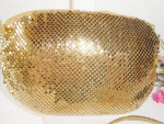 💋Glamorous Whiting & Davis Gold Mesh Bag ♡ Gold Evening Bag♡