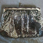 💋Whiting & Davis Silver Metal Mesh Evening Clutch bag ♡ Gorgeous!