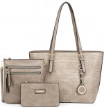Women Handbag Set Tote Bag Large & Medium Shoulder Purse Set (2 dif colors, 2 of