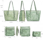 Women Handbag Set Tote Bag Large & Medium Shoulder Purse Set (2 dif colors, 2 of