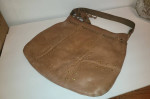 Marco Avane Brown Leather Studded Shoulder Bag