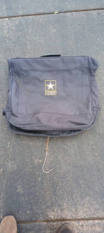 Luggage suitcase blue Protocol wheels used + Army travel bag