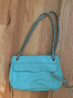 Rebecca Minkoff turquoise bag with blue/turquoise chain - great condit