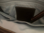 Coach brown leather bag with a bow