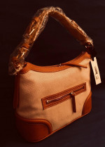 Dooney & Bourke Woven Canvas Body Hobo Shoulder Bag