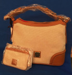 Dooney & Bourke Woven Canvas Body Hobo Shoulder Bag