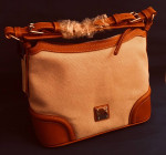 Dooney & Bourke Woven Canvas Body Hobo Shoulder Bag