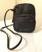 vintage 80s 90s Shane Black Faux Leather Shoulder Crossbody Bag Purse