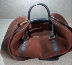 Leather travel bag