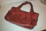 Kenneth Cole Reaction Studded Leather Shoulder Bag (Red)