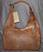 Patricia Nash Women's Woven Leather Hobo Shoulder Bag Purse
