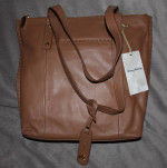 Tommy Bahama LIDO KEY Tote Bag Tan Brown Cognac 100% Genuine Leather