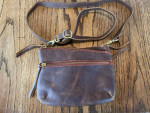 Overland leather small crossbody bag