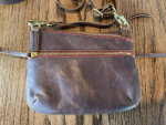 Overland leather small crossbody bag