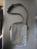 All Leather Black Crossbody Bag