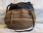 Handmade Africa Kenyan Grass Shoulder Bag With Closing Strap
