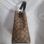 Womens Black Coach Town bucket bag khaki