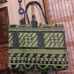 French Woven Recycled Vinyl Market Bag