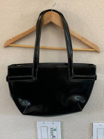 DKNY Black Patent Leather Shoulder Bag