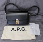 A.P.C. Grace Baguette Bag Black Leather