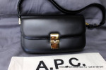 A.P.C. Grace Baguette Bag Black Leather