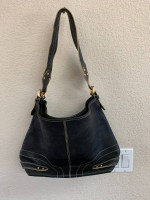 Maxx New York Black Leather Tote Bag