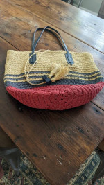 J.Crew Straw Market Tote Bag