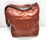 Soft Like Silk Faux Leather Women's Tote 5 Pockets Bag, Brown, New!