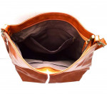 Soft Like Silk Faux Leather Women's Tote 5 Pockets Bag, Brown, New!
