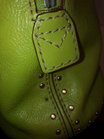 Michael Kors Lime Green Studded Leather HandBag Shoulder Bag Purse