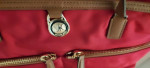 authentic Michael Kors red carry bag totes