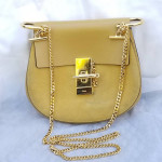 Lovely Auth CHLOE Drew small Crossbody Leather and suede bag