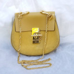 Lovely Auth CHLOE Drew small Crossbody Leather and suede bag
