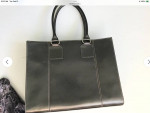 WILSON LEATHER LARGE LAPTOP BAG PADDED BRIEFCASE PEWTER NEW