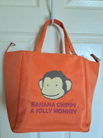 Banana chippy a jolly monkey tote bag