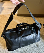 Coach Leather Weekend Bag - Black