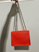 Valentine Gift Genuine Leather Furla cross body bag with adustible gold chain st