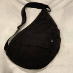 Ameri Bag Nylon Healthy Back Sling Shoulder Bag Black Adjustable Stra