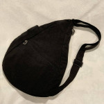 Ameri Bag Nylon Healthy Back Sling Shoulder Bag Black Adjustable Stra