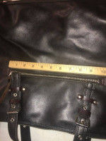 Large Dark Brown Leather Bag with Adjustable Strap
