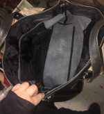 Large Dark Brown Leather Bag with Adjustable Strap
