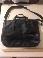Large Dark Brown Leather Bag with Adjustable Strap