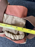 Leather Trimmed Canvas Bag
