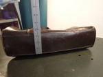 Brown Vinyl Shoulder Bag: Magnetic & Zipper Closure, 14" L x 10" H x 3